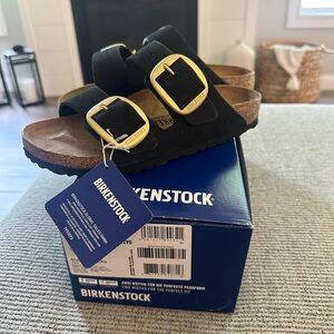 COPY - Birkenstock Arizona Big Buckle Black Gold 36 6 New